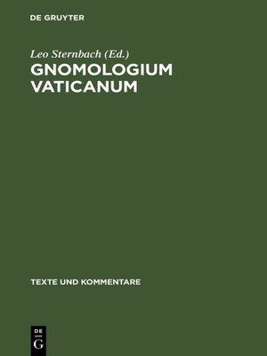 cover image of Gnomologium Vaticanum